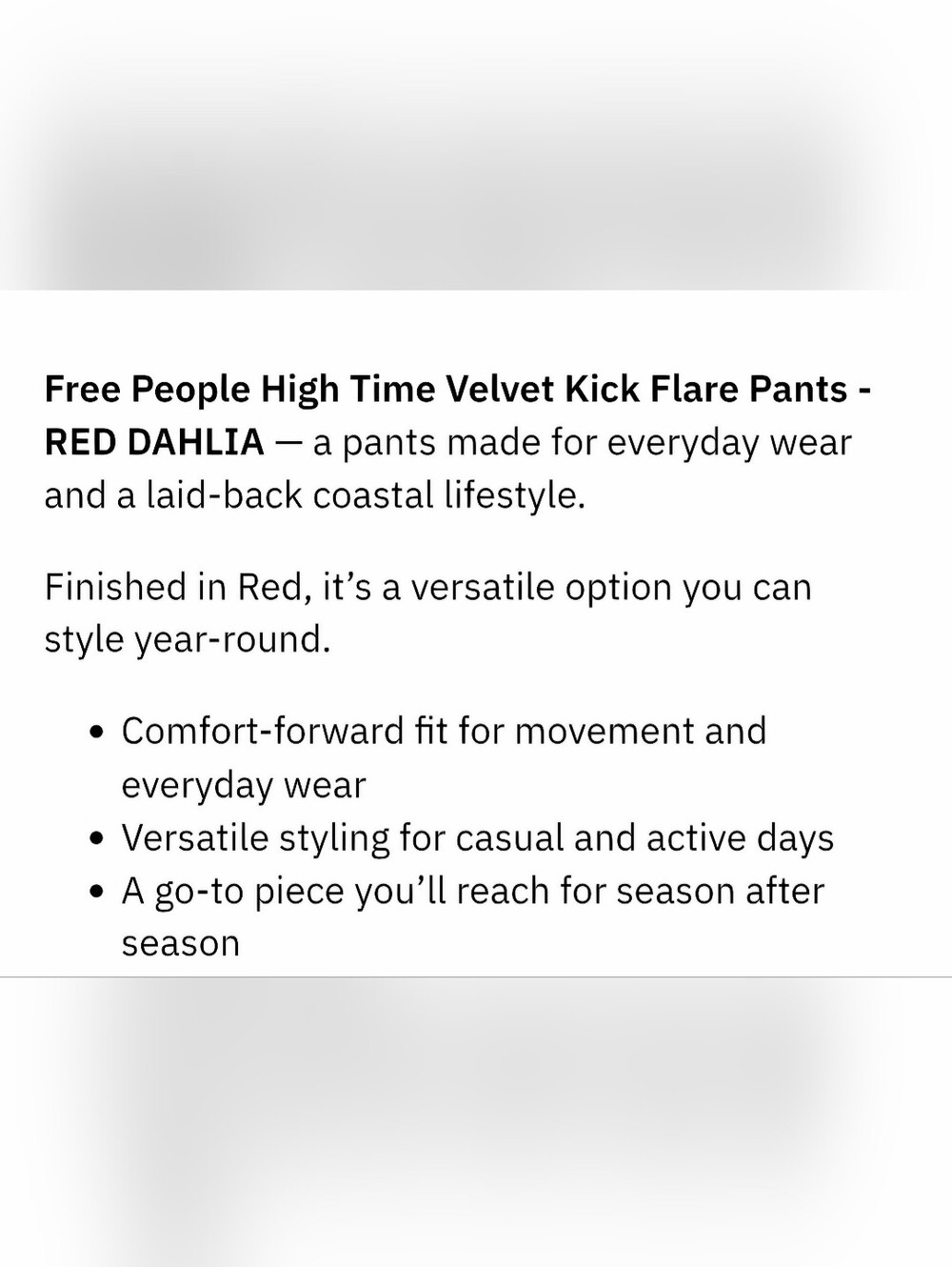 Free People High-Rise Straight-Leg Velour Jeans- In Crimson - Picture 8 of 8